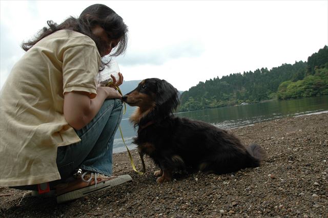これは海じゃなくて湖。芦ノ湖だと思うんだけどね・・！